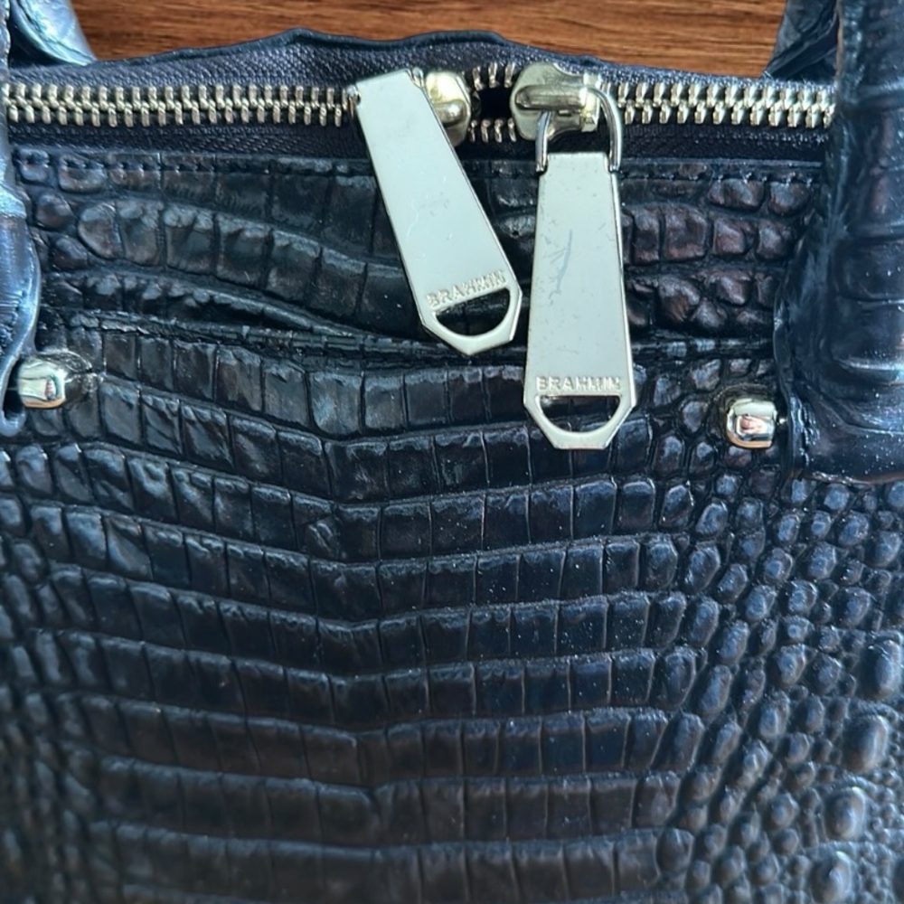 Brahmin Brown silver Crocodile Embossed womens Bag - Picture 9 of 9